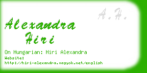 alexandra hiri business card